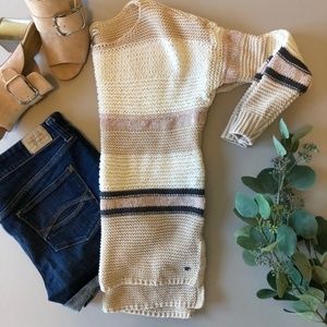 AE Stripe Crewneck Pullover Sweater XS Crochet